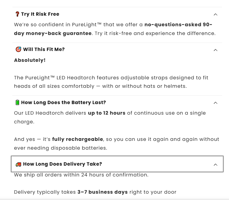 🧠🔦 PureLight™ 2.0 Lightweight LED Headtorch ✨